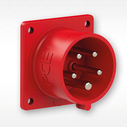 CEE-flanged plugs straight 16/32A