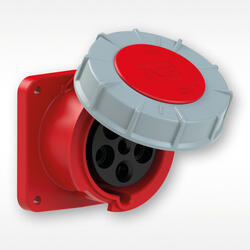 CEE-flanged sockets straight 63/125A